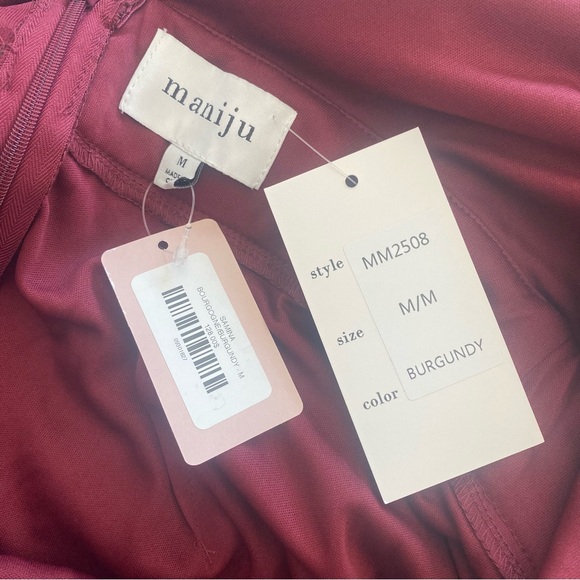 NWT Burgundy Tulle Gown - Picture 5 of 5